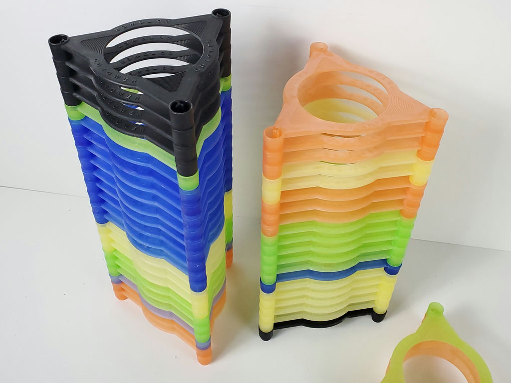 Vintage 90s Modular Interlocking Plastic CD Tower Extra Stackable Base Pieces Lot - image 3 of 7