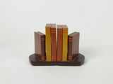 Vintage Wooden Faux Book Bookends Library Tabletop Display Stand Pair - thumbnail 6 of 9