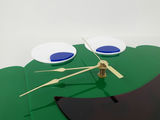 Vintage Green Plastic Frog Figural Wall Clock Whimsical Pop Art Decor - thumbnail 3 of 6