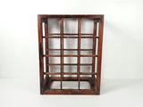 Vintage Wooden Multi Slot Countertop Wine Rack Industrial Grid Bottle Holder - thumbnail 5 of 7