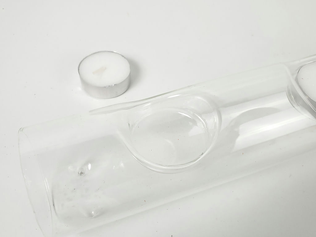 Modern Clear Glass Cylinder Tealight Holder Multi Candle Centerpiece - image 6 of 8