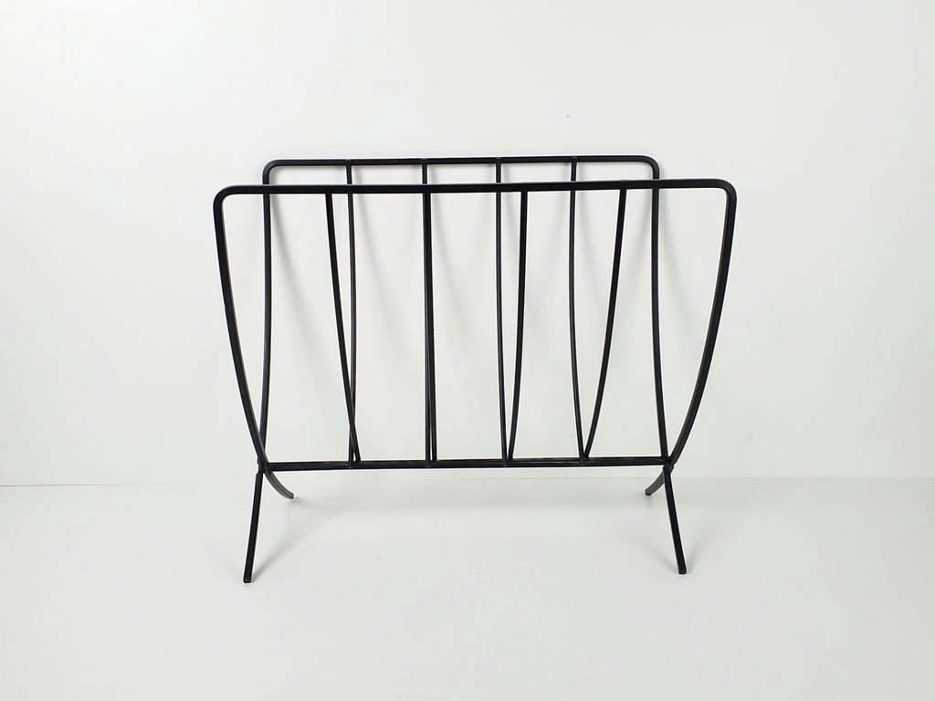 Matte Black Wire Geometric Foldable Magazine Rack - image 3 of 7