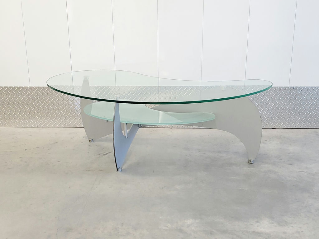 Vintage Mid-Century Modern Biomorphic Glass Kidney Coffee Table - image 1 of 16