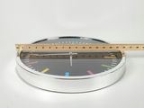 Modern Rainbow Index Polished Chrome Black Face Quartz Wall Clock - thumbnail 11 of 11
