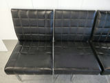Vintage Mid-Century Modern Tufted 3-Seat Chrome Bench Sofa - thumbnail 5 of 16