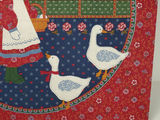 Vintage Sunbonnet Sue Calico Fabric Stretched Wooden Frame Country Wall Art - thumbnail 4 of 7