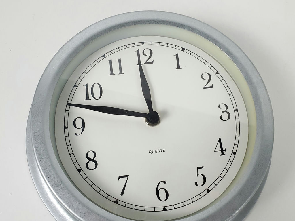 Vintage IKEA Dekad Silver Metal Deep Profile Round Quartz Wall Clock - image 4 of 8