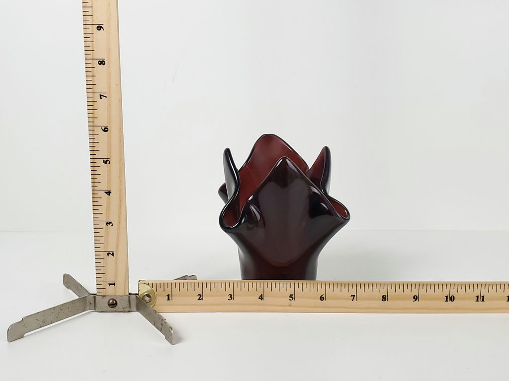 Vintage Hand Blown Art Glass Handkerchief Votive Candle Holder - image 6 of 6