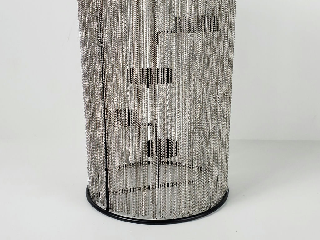 Modern Industrial Black Metal Chain Shimmer Curtain Multi Tealight Candle Holder - image 4 of 9
