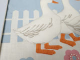 Vintage Country Style Fabric Puffy Applique White Geese Framed Wall Art - thumbnail 3 of 10