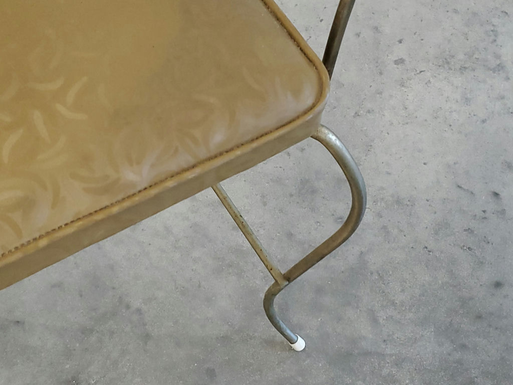 Vintage Hollywood Regency Scrolling Wrought Iron Vanity Chair - image 10 of 12