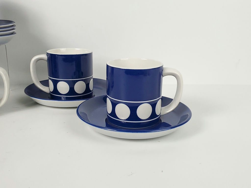 Vintage T.G. Green "Jersey Blue" Cups and Saucers Set - image 2 of 9