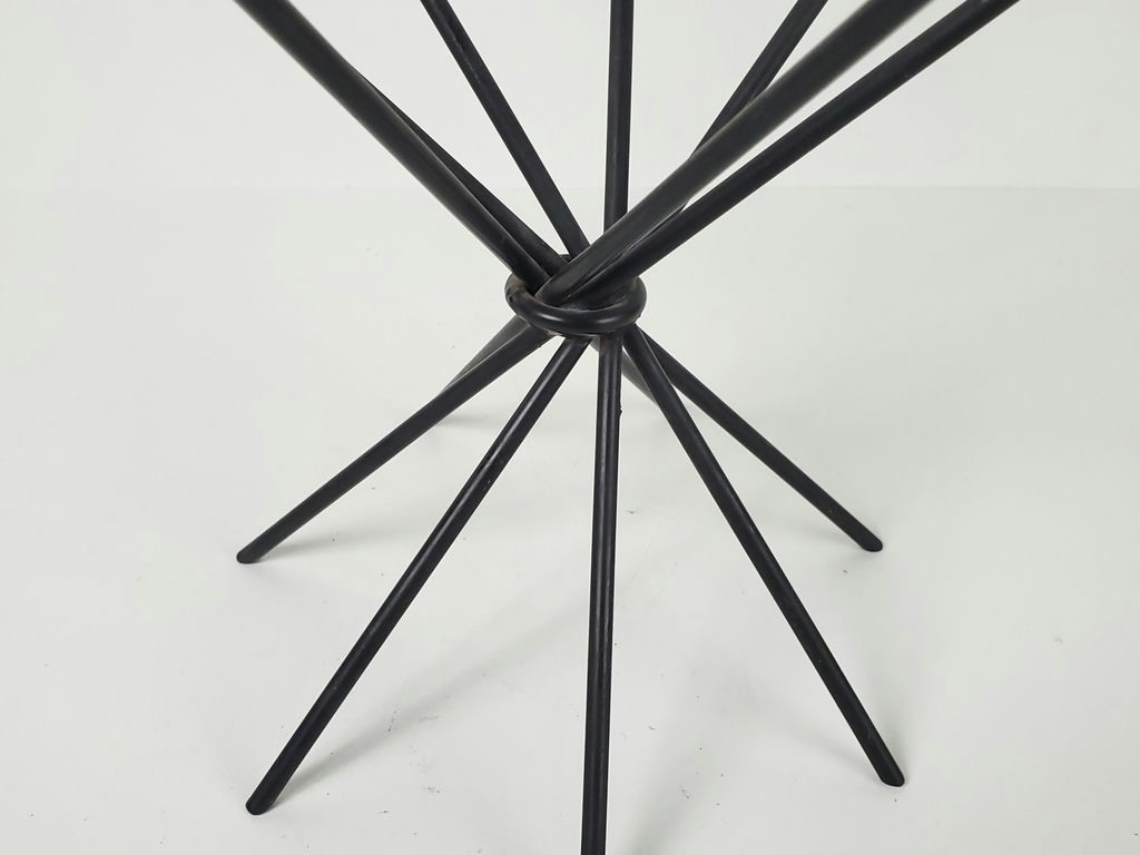 Industrial 6 Armed Black Steel Starburst Candelabra Candle Holder - image 5 of 9