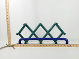 Vintage Memphis Postmodern Plastic Accordion Wall Peg Rack Towel Bar Set - thumbnail 9 of 9