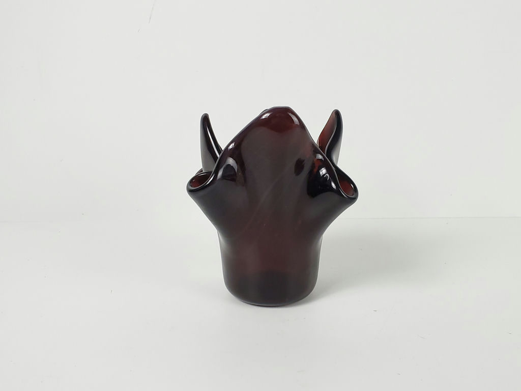 Vintage Hand Blown Art Glass Handkerchief Votive Candle Holder - image 3 of 6