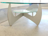 Vintage Mid-Century Modern Biomorphic Glass Kidney Coffee Table - thumbnail 9 of 16