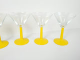 Vintage Yellow Stem Martini Cocktail Glasses - Set of 6 - thumbnail 4 of 7