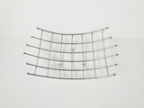 Vintage Mid-Century Atomic Chrome Wire Grid Fruit Basket Centerpiece - thumbnail 2 of 9