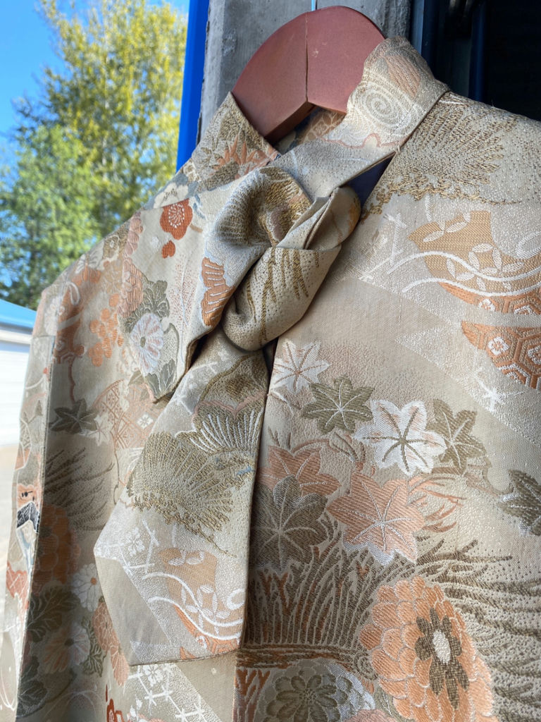 Handmade Japanese Floral Cape - image 4 of 6