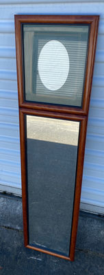 Wooden Framed Wall Mirror With Graphic - Image 1 of 6