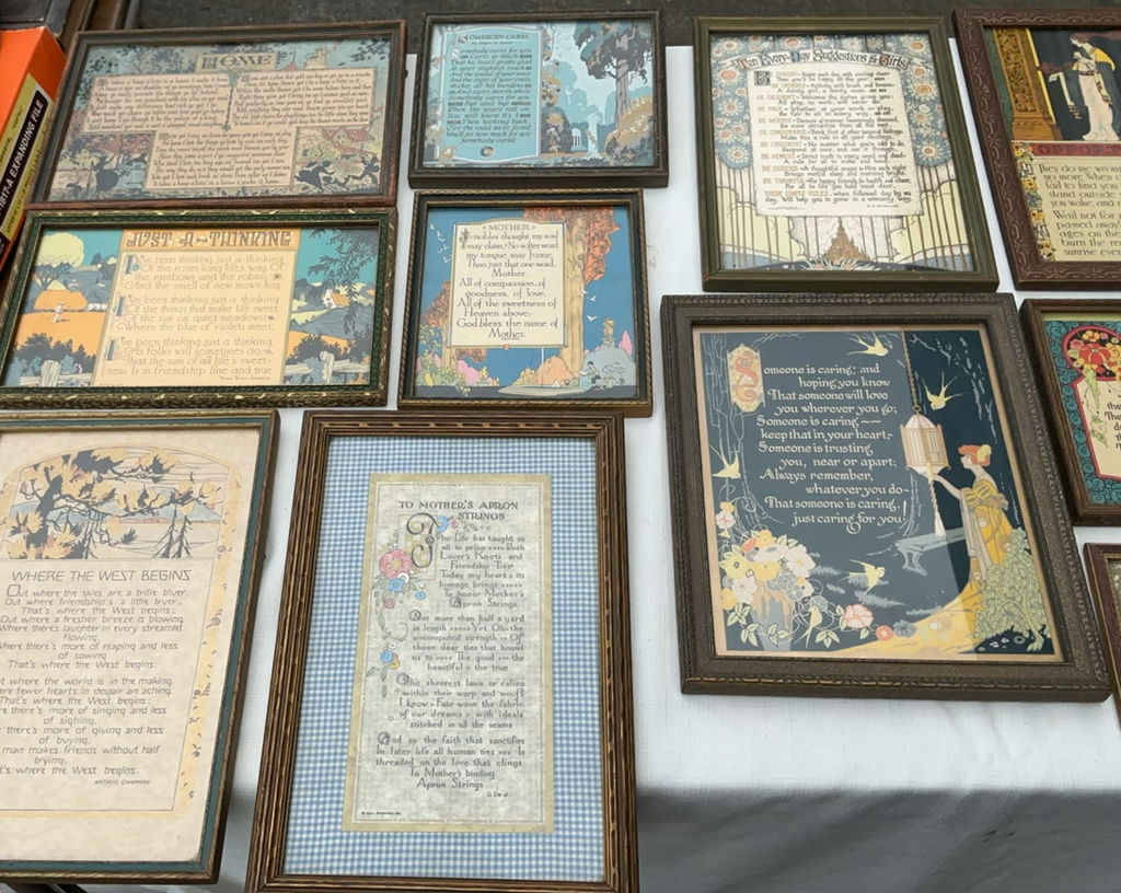 Collection of Vintage Framed Poetry Prints and Decorative Box - image 3 of 12