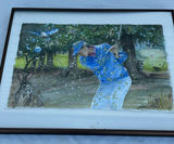 Golfer Watercolor By Hattan - thumbnail 1 of 4