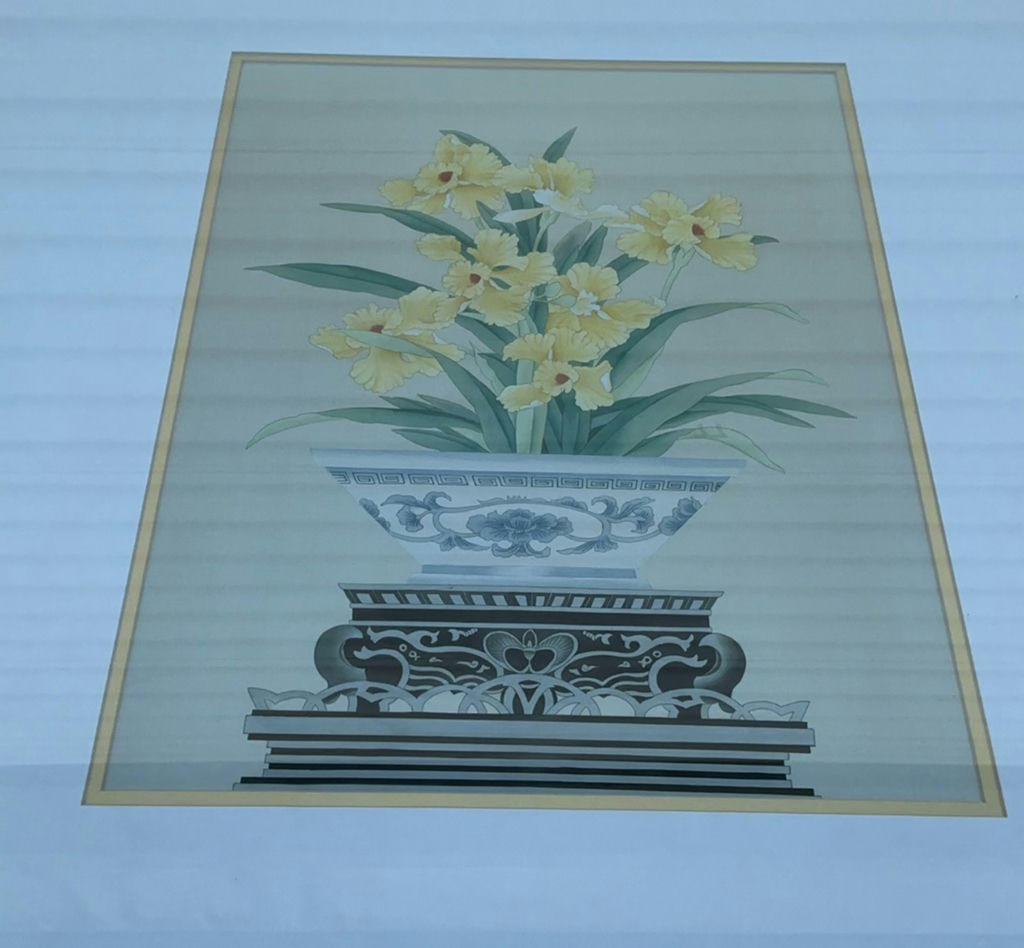 Large Framed Floral Print - image 2 of 4