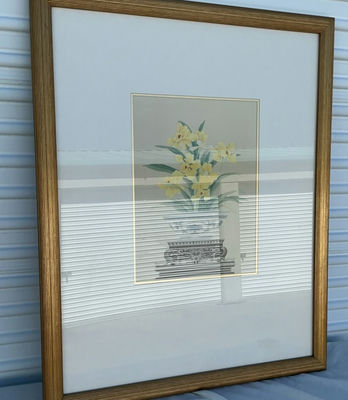 Large Framed Floral Print - Image 1 of 4
