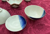 Vintage Japanese Ceramic bowls with lids and a leaf-shaped dish - thumbnail 5 of 10