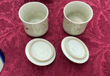 Vintage Japanese Ceramic bowls with lids and a leaf-shaped dish - thumbnail 7 of 10