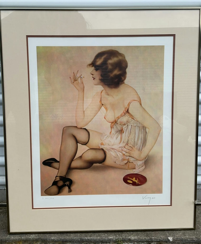 Framed Vargas Pin-Up Lithograph with Certificate - image 1 of 7