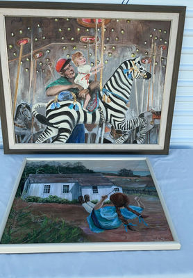 Original Acrylics By Hattan - Image 1 of 8