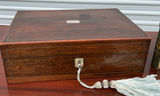 English Writing Desk And Antique Tin - thumbnail 2 of 10