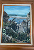 2 Framed Seascapes Acrylics By Hattan - thumbnail 2 of 8