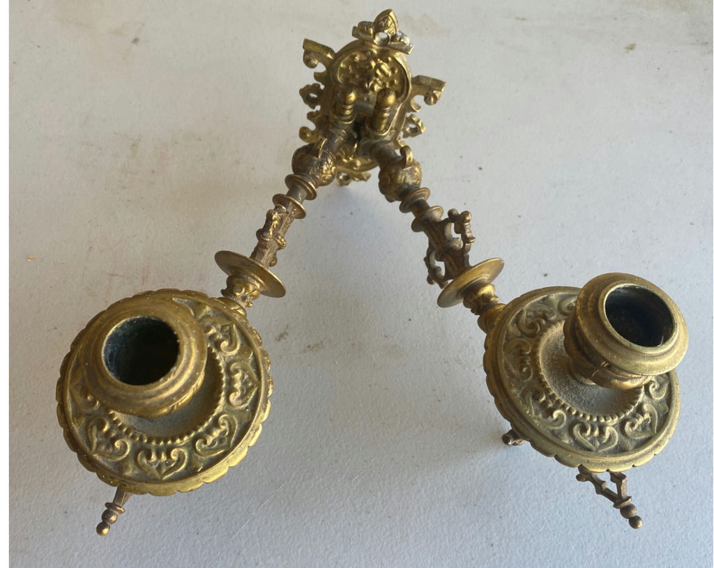 Antique Candle Holder Sconces - image 3 of 4