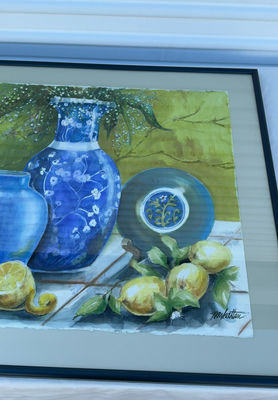 Original Watercolor Still Life By Hattan - Image 1 of 5