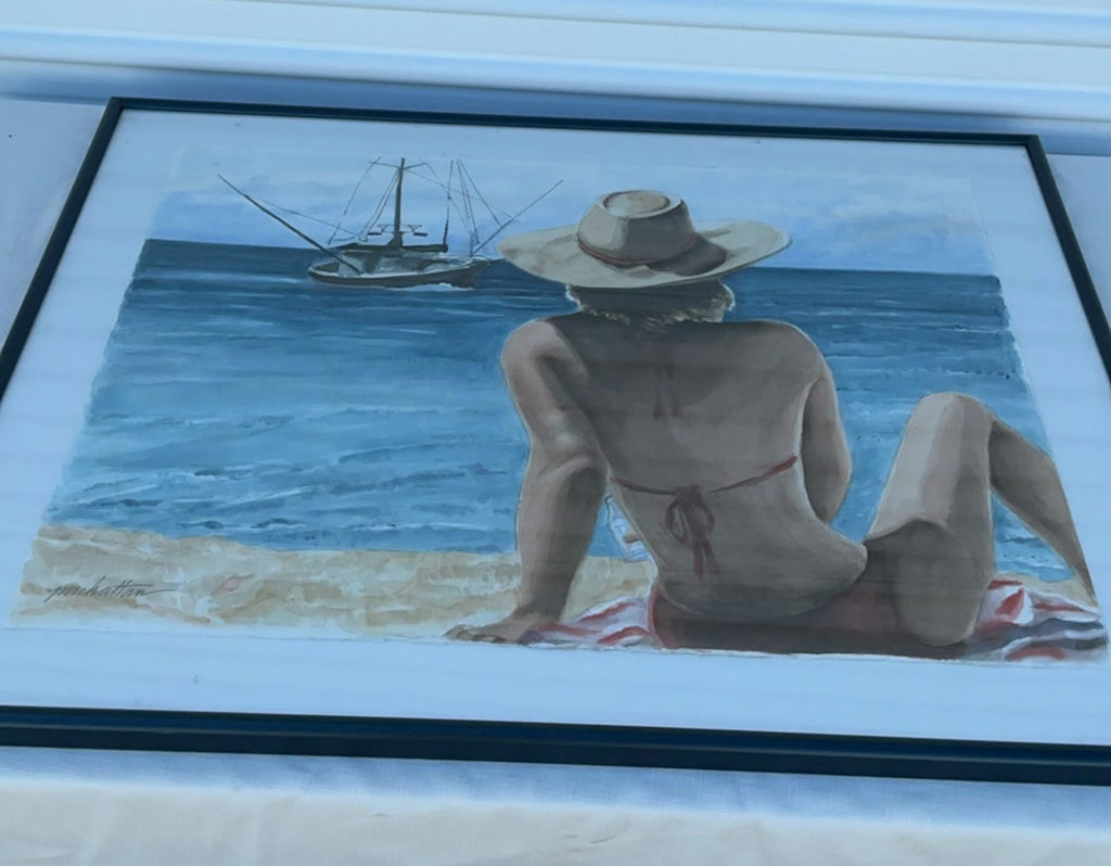 Framed Original Watercolor By Pat Hattan - image 1 of 6