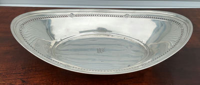 Oval Sterling Silver Serving Tray - Image 1 of 3