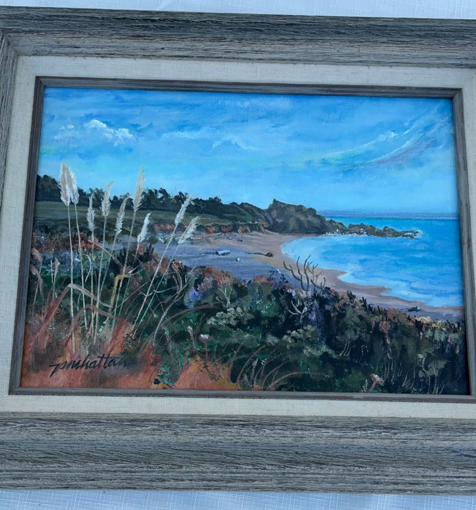 2 Framed Seascapes Acrylics By Hattan - image 6 of 8