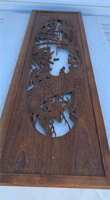 Asian Inspired Wood Panel - Image 1 of 7