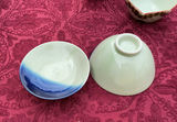 Vintage Japanese Ceramic bowls with lids and a leaf-shaped dish - thumbnail 4 of 10