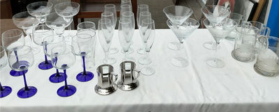 Assorted Glassware with Stemware and Decorative Pieces - Image 1 of 7