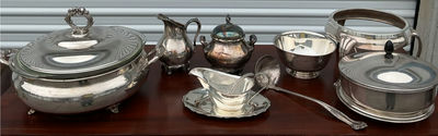 Silver Plated Servingware - Image 1 of 15