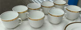Floral gilt-edged porcelain dinnerware set - thumbnail 15 of 16
