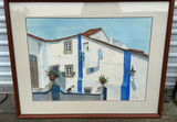 Framed watercolor painting: Gato da Casa Azul - thumbnail 1 of 6