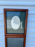 Wooden Framed Wall Mirror With Graphic - thumbnail 3 of 6