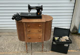 Vintage Singer Sewing Machine, Sewing Table - thumbnail 1 of 13