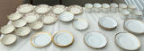 Floral gilt-edged porcelain dinnerware set - thumbnail 1 of 16