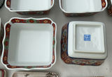 Assorted Asian-style ceramic bowls, decorative boxes, plates, and a round wooden box - thumbnail 5 of 10