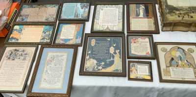 Collection of Vintage Framed Poetry Prints and Decorative Box - Image 1 of 12